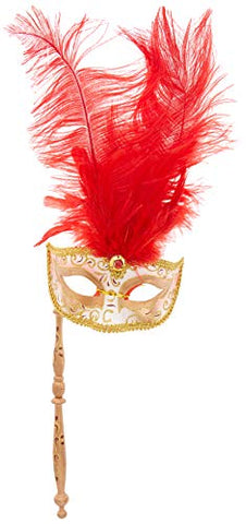 Smiffys Baroque Fantasy Mask - Red