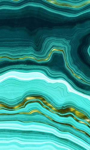 Teal Agate (Blank Lined Journal)