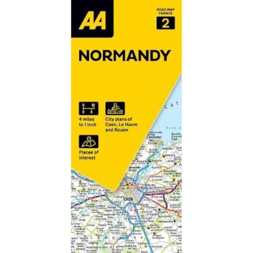 AA Road Map Normandy : 2