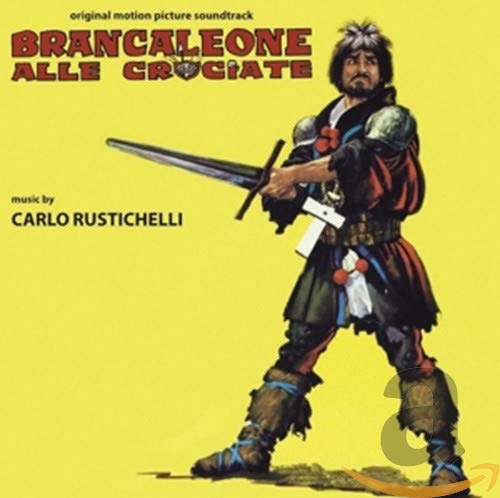 CD cover for “Brancaleone Alle Crociate” featuring a knight with a sword.