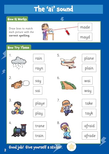 10 Minutes a Day Spelling for Ages 5-7 (with reward stickers)