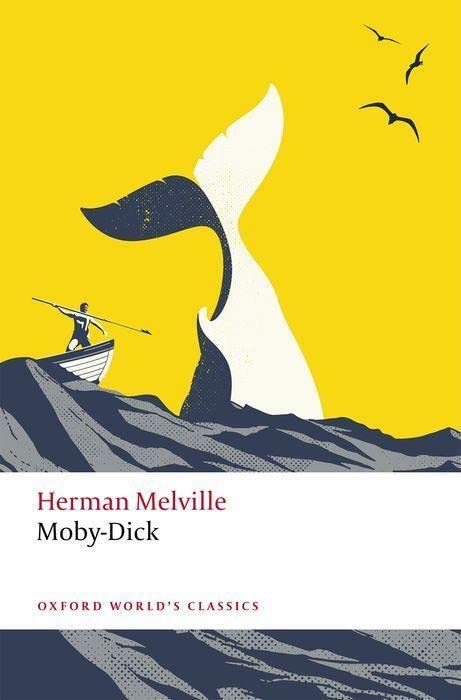 Book cover illustration showing a whale tail, a small boat, and birds against yellow.