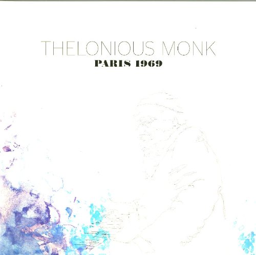 Thelonious Monk album cover, “Paris 1969”, with watercolor-style portrait.