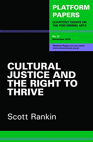 Black and green cover of “Cultural Justice and the Right to Thrive” paper.