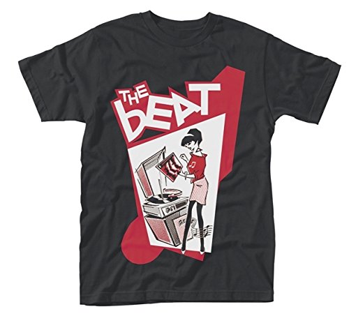 Plastic Head Men's Beat, The Record Player Girl T-Shirt, Black, Large