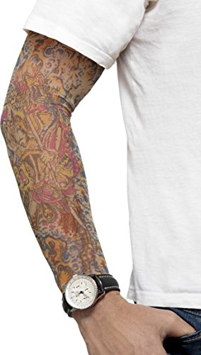 Smiffys Tattoo Arm Sleeves - 2 Assorted Colour