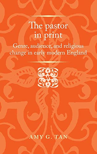 Orange book cover with floral design, titled "The Pastor in Print" by Amy G. Tan.