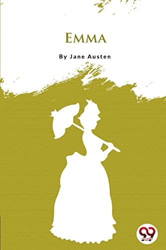 Book cover for "Emma" by Jane Austen, with silhouette of woman.