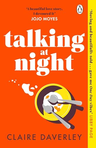 Book cover with orange background, title and author, and crossed utensils on plate.