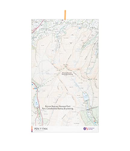 Ordnance Survey Trek Towel - Compact, Lightweight, Quick-Dry Outdoor, Sports & Beach Towel, Sand-Free Design