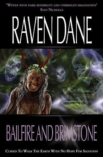 Book cover: a demonic figure with skulls in a misty landscape.