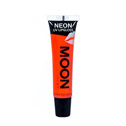 Moon Glow - Neon UV Lip Gloss – 15ml Orange Tangarine – Scented and glows brightly under UV!