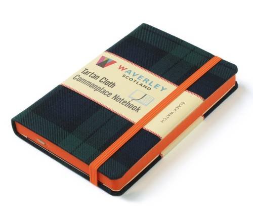 Waverley Scotland Large Tartan Cloth Commonplace Notebook - Black Watch Tartan