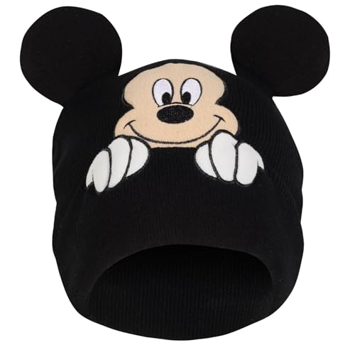 Disney Mickey And Friends - Peeping Disney Mickey (Unisex Black Beanie) One Size