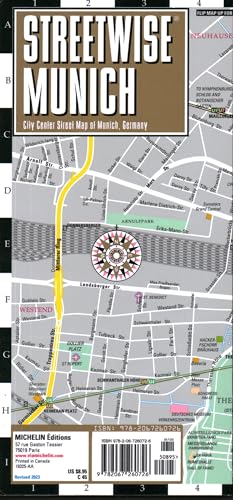 Streetwise Munich Map - Laminated City Center Street Map of Munich, Germany