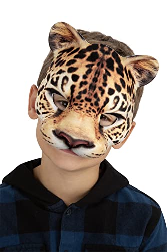Smiffys 53143 Kids Leopard Mask, Unisex Children, Multi-Colour, One Size