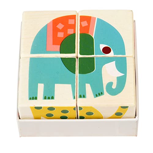 Wooden puzzle cubes - Wild Wonders