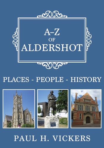 Book cover: “A-Z of Aldershot” with images of local landmarks.