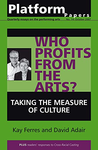 Magazine cover: "Who Profits from the Arts?" with portraits of two people.