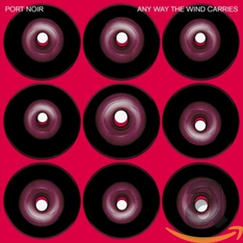 CD album cover with a repeating pattern of pink and black circles.