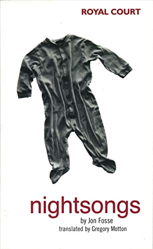 Book cover for "Nightsongs" featuring a grayscale image of children’s pajamas.