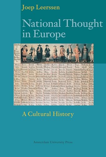 Book cover: “National Thought in Europe” with historical figures illustration.