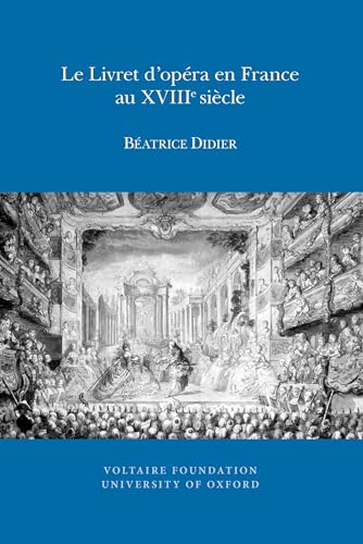 Le Livret d'opera en France au XVIIIe siecle : 2013:01