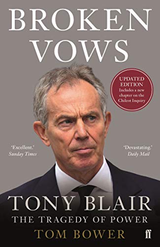 Book cover featuring a portrait of Tony Blair, titled "Broken Vows".