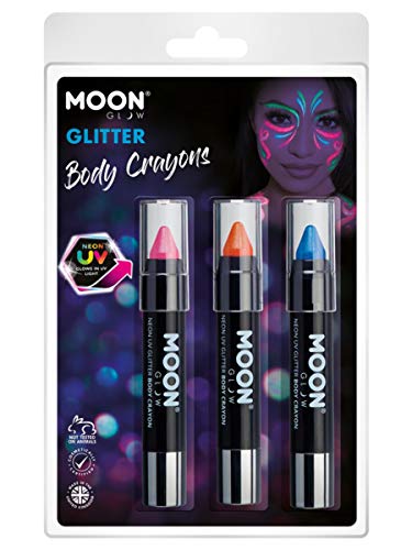 Moon Glow - Neon UV Glitter Body Crayons
