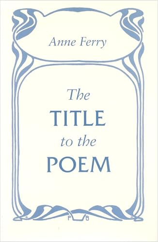 The Title to the Poem