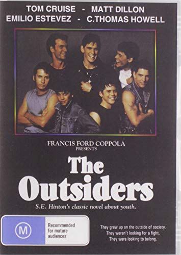 DVD cover for "The Outsiders" featuring a group of young men.