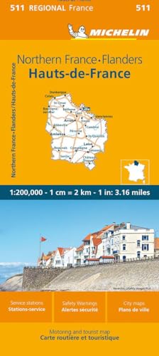 Nord-Pas-de-Calais, Picardy - Michelin Regional Map 511