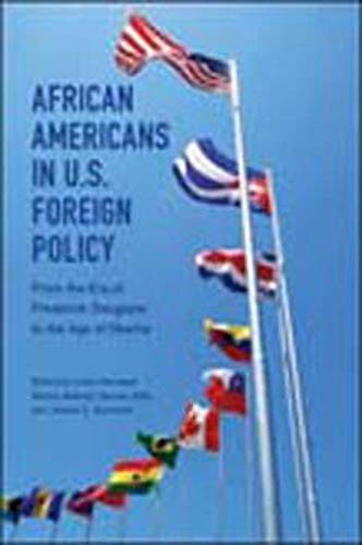 Book cover: "African Americans in U.S. Foreign Policy" with waving flags.