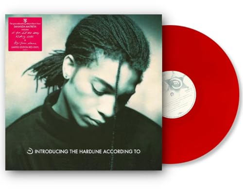 Vinyl record with portrait of a man with dreadlocks and red label.