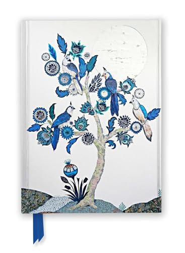 Alexandra Milton: Silver Tree of Life with Four White-throated Magpies (Foiled Journal)