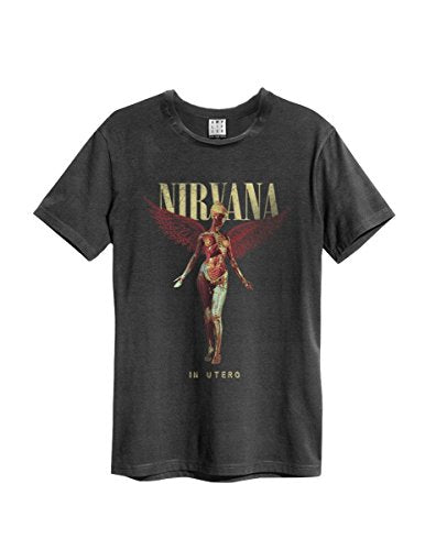 Amplified Men's Nirvana-in Utero Colour T-Shirt, Grey (Charcoal Cc), (Size:XL)
