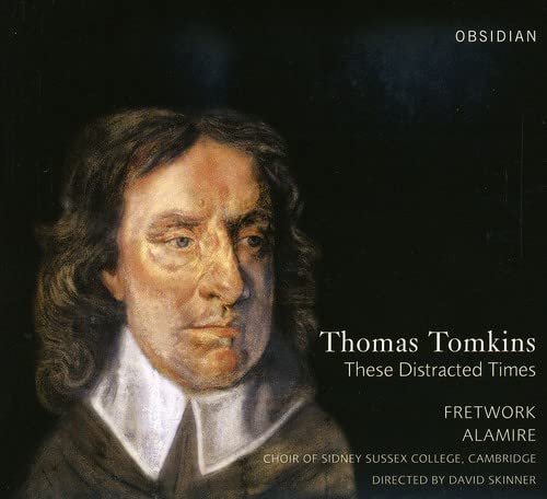 CD cover featuring a portrait of Thomas Tomkins with text details.