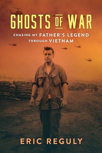 Book cover: man in Vietnam with helicopters, titled "Ghosts of War".