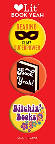 Book Yeah! 3 Badge Set: LoveLit (LoveLit Button Assortment)