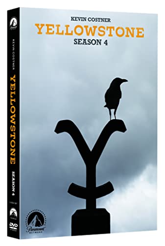 Yellowstone Season Four DVD cover with a raven on a fence post.