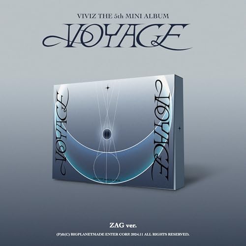 Viviz "Voyage" CD album cover, blue gradient with circular design.