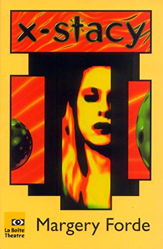 Book cover for "X-Stacy" featuring a woman’s face split in yellow and shadow.