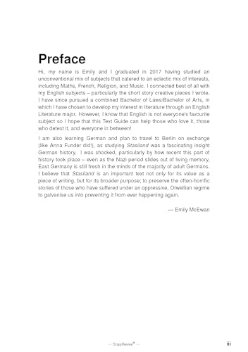 Stasiland Text Guide: English Literature Revision Book | Includes Analysis, Key Quotes, Character Insights, and Sample Essays for Top Grades