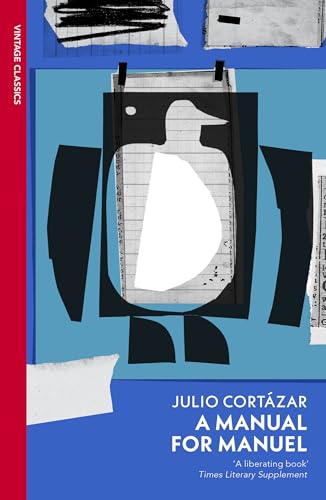 Book cover: abstract penguin image with title "A Manual for Manuel".