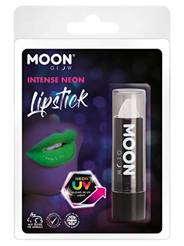 Smiffys Moon Glow Intense Neon UV Lipstick, White
