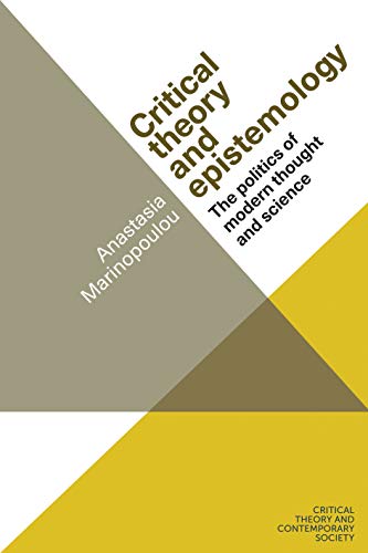 Book cover with diagonal color blocks and white text: "Critical theory and epistemology.