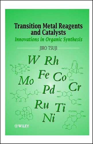 Book cover with green gradient, chemical structures, and title text.