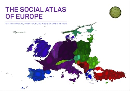 Book cover: "The Social Atlas of Europe" with a colorful map of Europe.