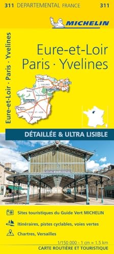 Eure-et-Loir, Paris, Yvelines - Michelin Local Map 311