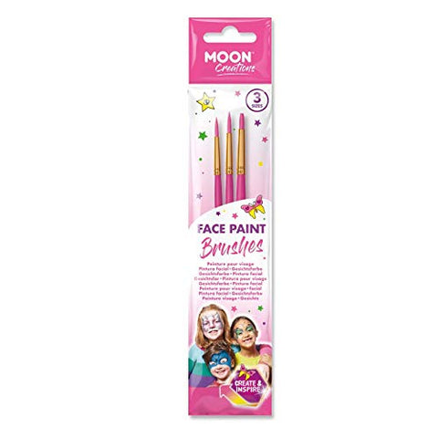Face Paint Brushes by Moon Creations (Pink Brush Set)